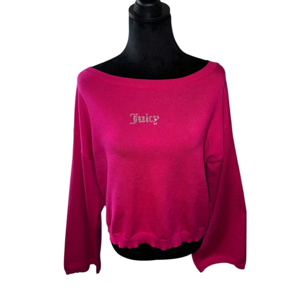 Juicy Couture Pink Off-the-Shoulder Sweater
